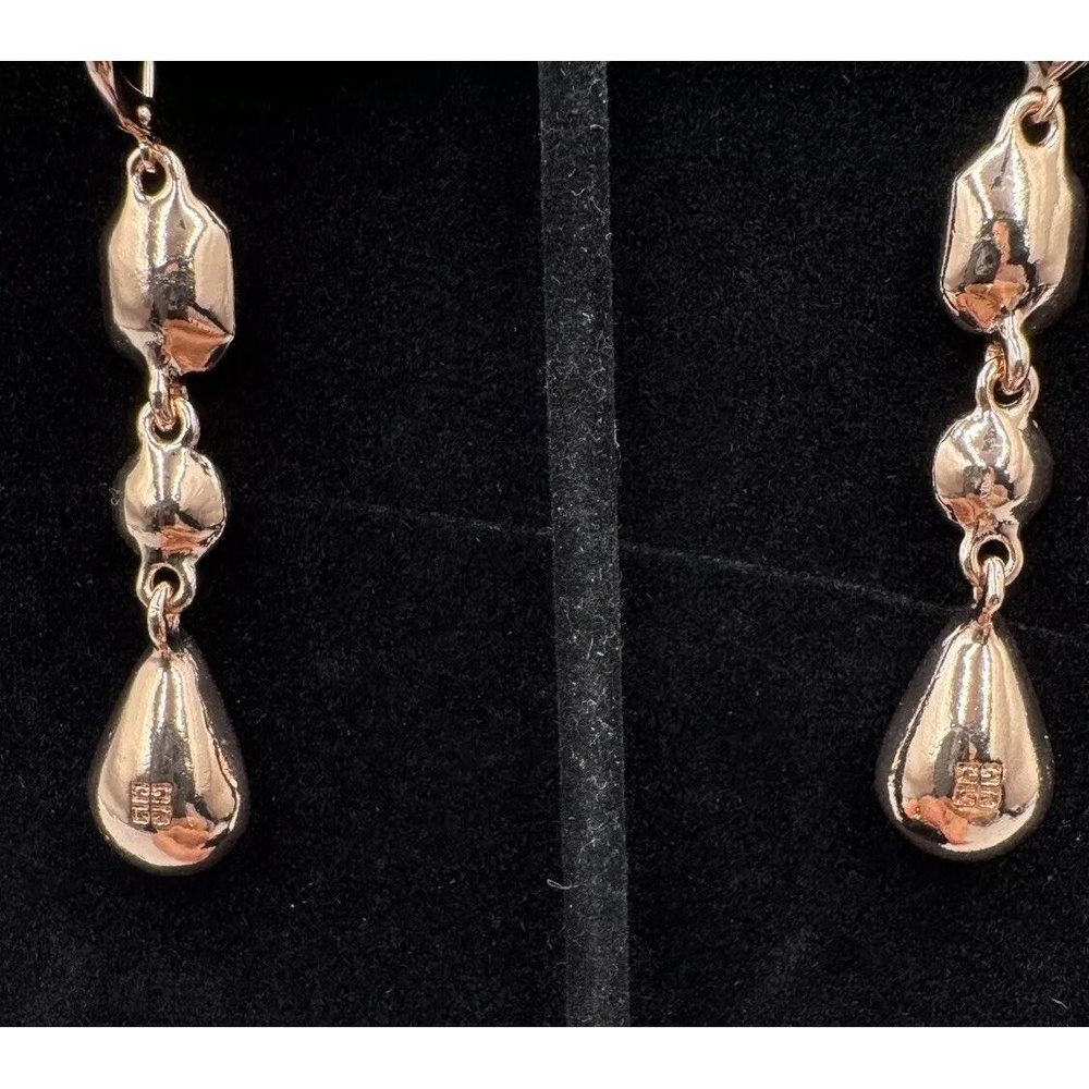 Givenchy Rose Gold Tone Parure Crystal Y Drop Necklace Bracelet Dangle Earrings - Picture 15 of 16